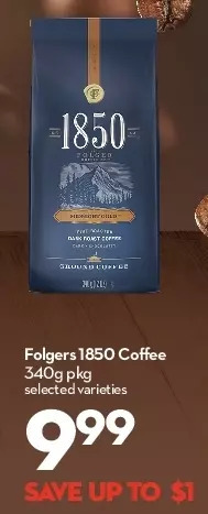 Longo's Folgers 1850 coffee offer