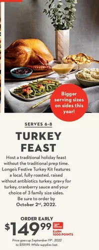 Longo's Longo's festive turkey kit offer