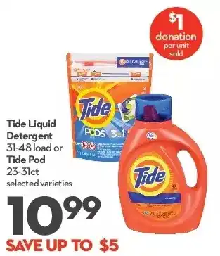 Longo's Tide liquid detergent or tide pod offer