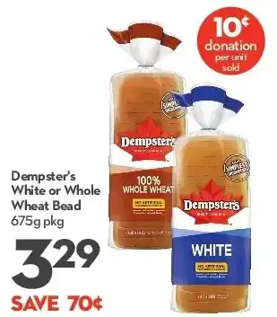 Longo's Dempster's white or whole wheat bread offer