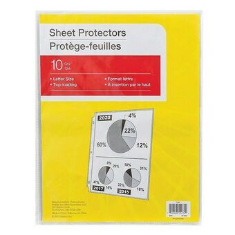 Staples Economy lightweight sheet protectors, 10 pack offer