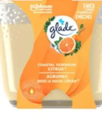 Walmart Glade triple wick candle - coastal sunshine citrus offer