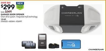 Lowe's Chamberlain garage door opener offer