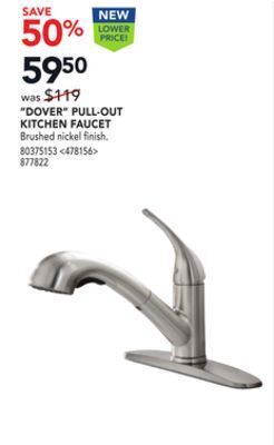 Lowe's "dover" pull-out kitchen faucet offer