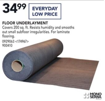 Lowe's Mono serra floor underlayment offer