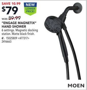 Lowe's Moen "engage magnetix" hand shower offer