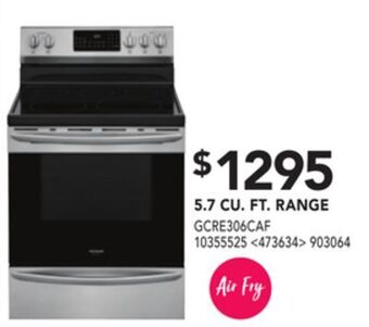 Lowe's Frigidaire gallery 5.7 cu. ft. range offer