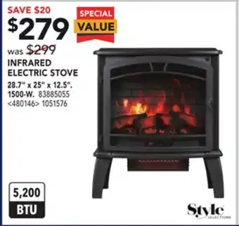 Lowe's Style infrared electric stove 28.7" x 25" x 12.5" offer