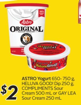 Sobeys Astro yogurt offer
