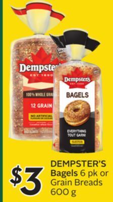 Sobeys Dempster's bagels offer