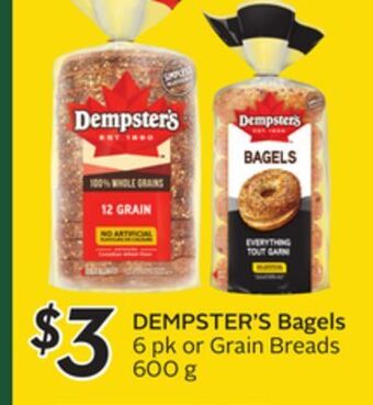 Sobeys Dempster's bagels offer