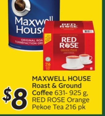 Sobeys Maxwell house roast & ground coffee offer