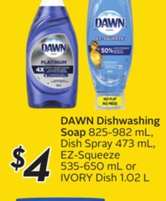 Sobeys Dawn dishwashing soap offer