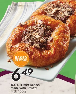 Sobeys 100% butter danish made with kitkat® offer