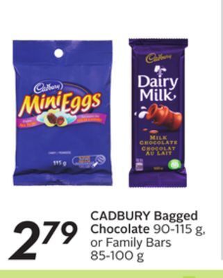 Sobeys Cadbury bagged chocolate offer