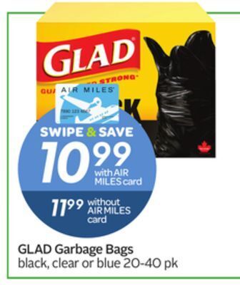 Sobeys Glad garbage bags offer
