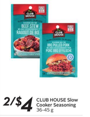 Sobeys Club house slow cooker seasoning offer