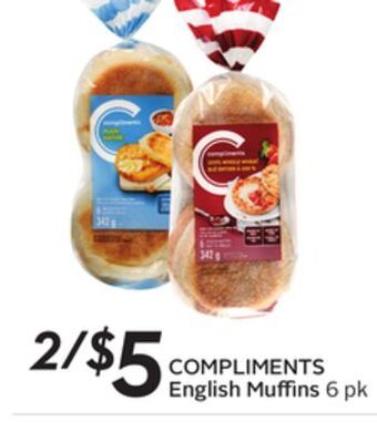 Sobeys Compliments english muffins offer