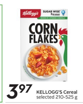 Sobeys Kellogg's cereal offer