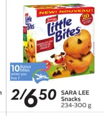Sobeys Sara lee snacks - 10 air miles® bonus miles offer