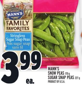 Metro Mann's snow peas offer