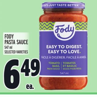 Metro Fody pasta sauce offer