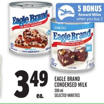 Metro Eagle brand condensed milk offer