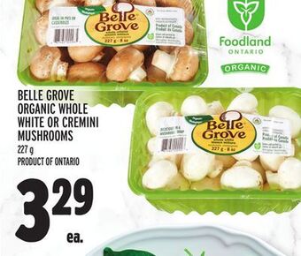 Metro Belle grove organic whole white or cremini mushrooms offer