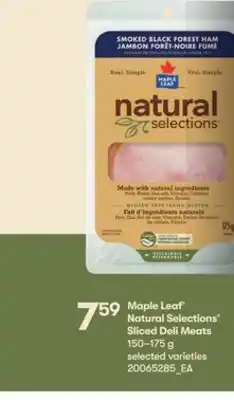 Independent Grocer Maple leaf® natural selections® sliced deli meats, 150–175 g offer