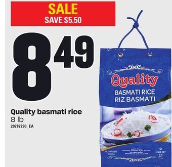 Independent Grocer Quality basmati rice, 8 lb offer
