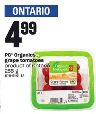 Independent Grocer Pc® organics grape tomatoes, 255 g offer