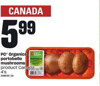 Independent Grocer Pc® organics portobello mushrooms, 4's offer