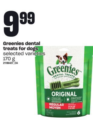 Independent Grocer Greenies dental treats for dogs, 170 g offer