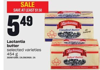 Loblaws Lactantia butter, 454 g offer