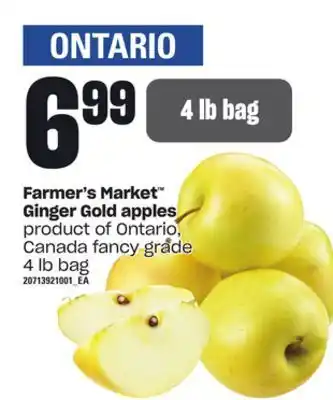 Loblaws Farmer's market™ ginger gold apples, 4 lb bag offer