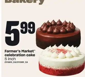 Loblaws Farmer's market™ celebration cake, 5 inch offer