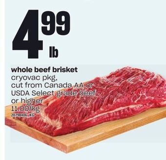 Loblaws Whole beef brisket offer