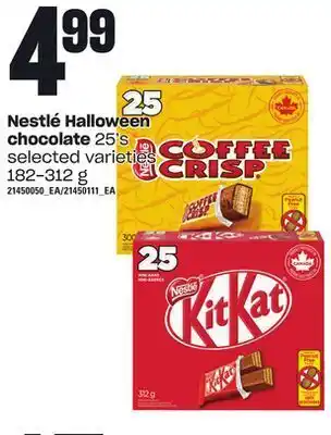 Loblaws Nestlé halloween chocolate, 25's 182-312 g offer