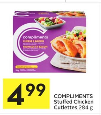 Foodland Compliments stuffed chicken cutlettes 284 g offer