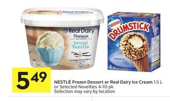 Foodland Nestlé frozen dessert or real dairy ice cream 1.5 l or selected novelties 4-10 pk offer