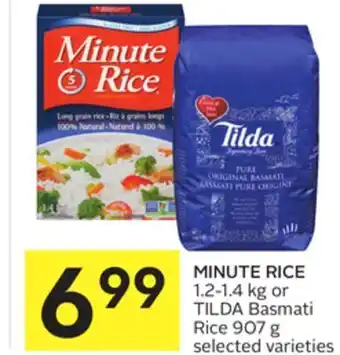 Foodland Minute rice 1.2-1.4 kg or tilda basmati rice 907 g selected varieties offer