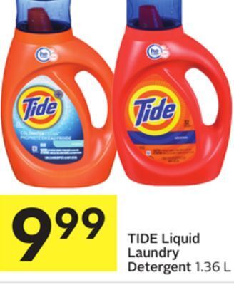 Foodland Tide liquid laundry detergent 1.36 l offer