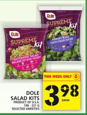 Food Basics Dole salad kits offer