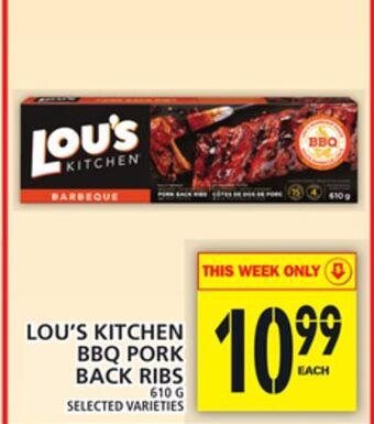 Food Basics Lou's kitchen bbq pork back ribs offer