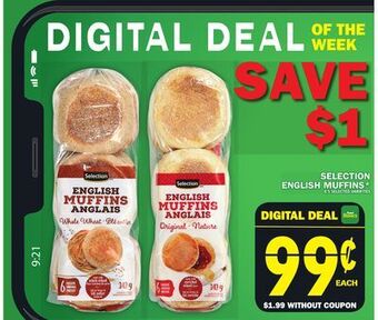 Food Basics Selection english muffins* offer