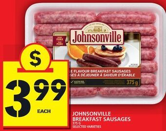 Food Basics Johnsonville breakfast sausages offer