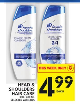 Food Basics Head & shoulders hair care offer