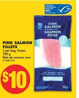 No Frills Pink salmon fillets, 700 g offer