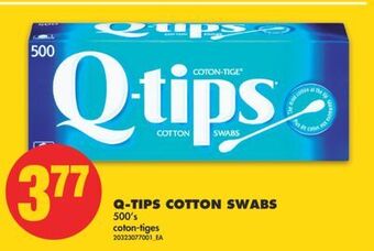 No Frills Q-tips cotton swabs, 500's offer