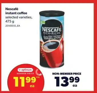 Real Canadian Superstore Nescafé instant coffee, 475 g offer